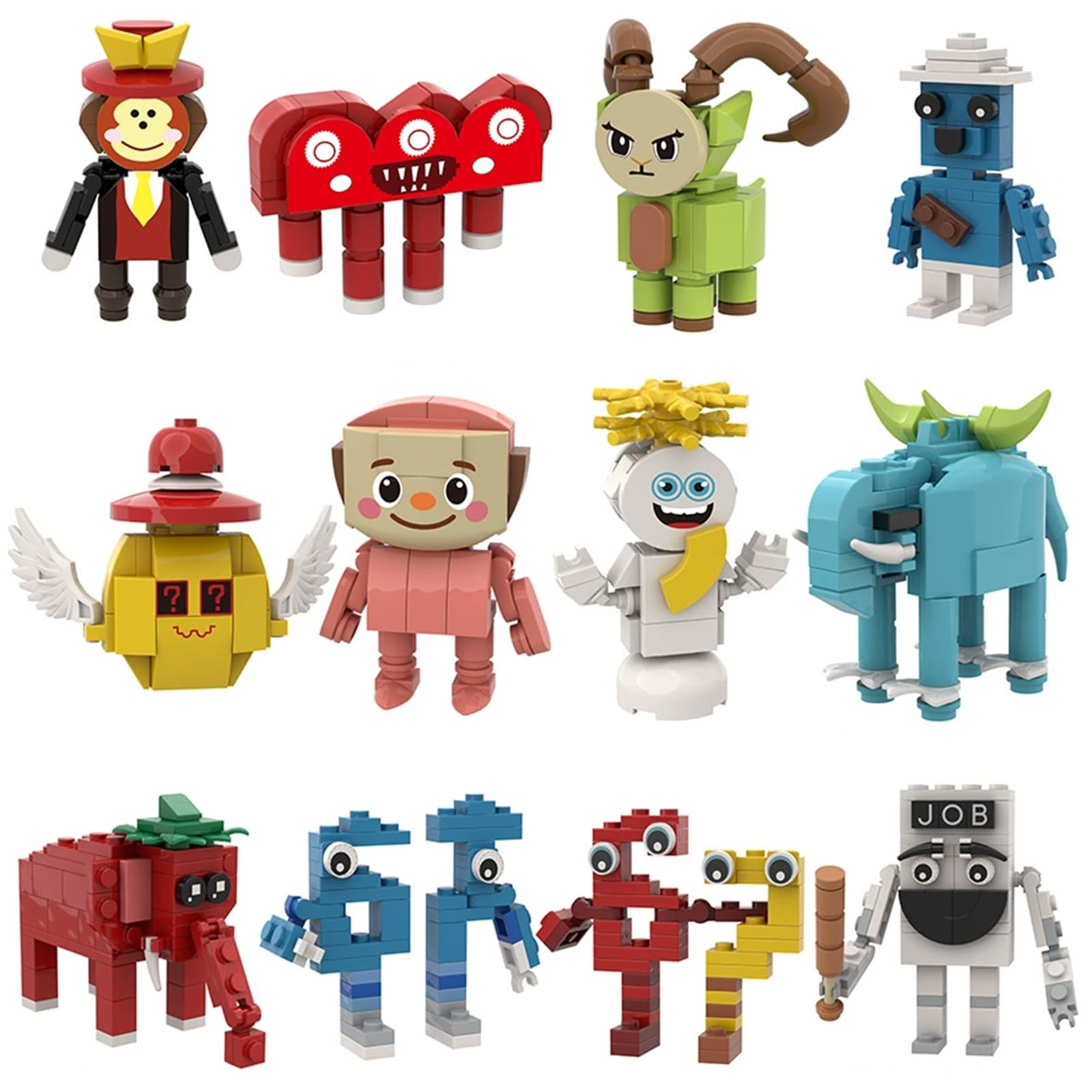 12PCS Steal A Brainrot Building Blocks Set, Italian Brainrot Toys, Weird Stuff Creature Mini Bricks