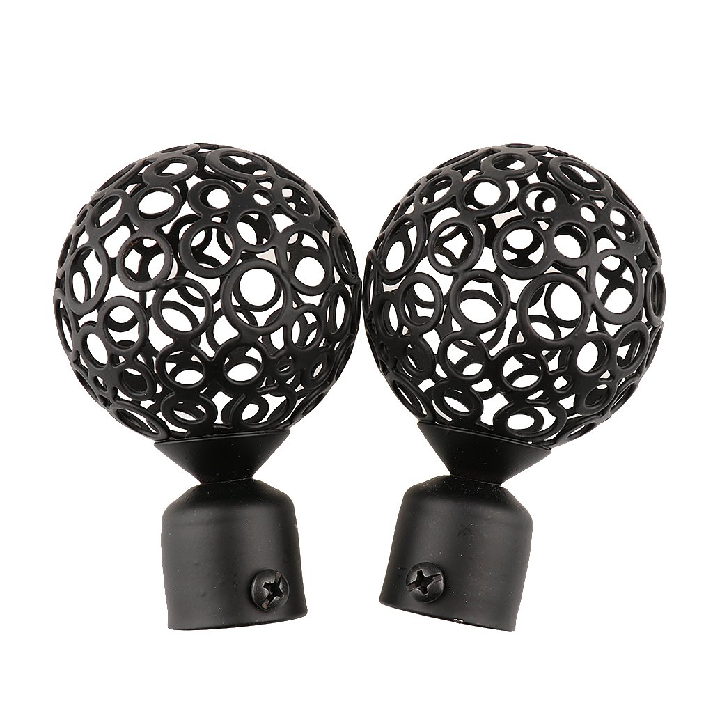 Tiuimk Pair Curtain Pole Finials 22mm Drapery Curtain Panel Rod Pole End Caps Curtain Blind Accessories Window Decoration