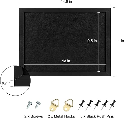 Miniatura 2 de Aitakatta Tablero de anuncios de corcho gris con fieltro tableros de corcho para paredes con marco gris tablero de visión para el hogar cocina