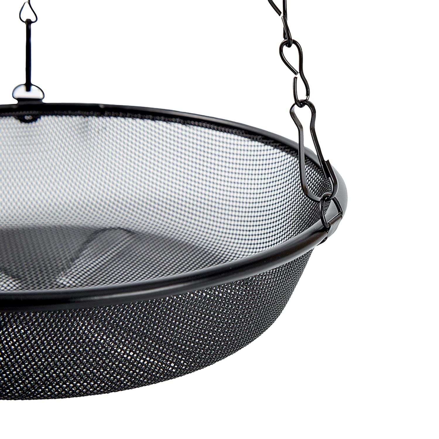 2 szt Ptaki Karmniki, Wiszące Karmniki dla Dzikich Ptaków, Tarcza z Czarnej Metalowej Siatki Karmnik dla Ptaków Karmnik z Nasionami Ptaków Ø 21.5 cm