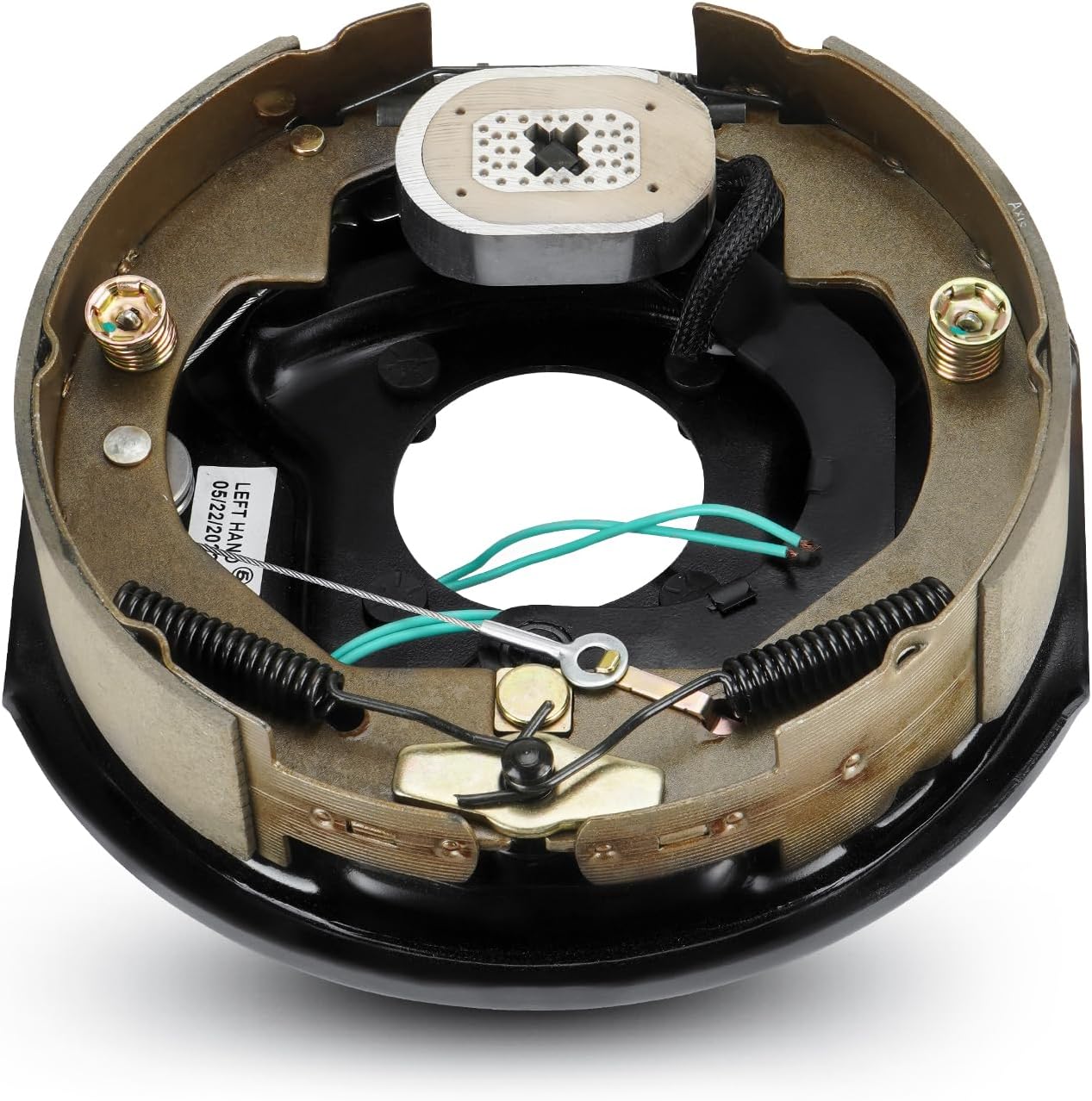 SEHNSUCHT Trailer Electric Brakes, Self Adjusting Left Electric Brake Assembly 4-Hole Mounting 10" x 2.25" for 3500lb Axle