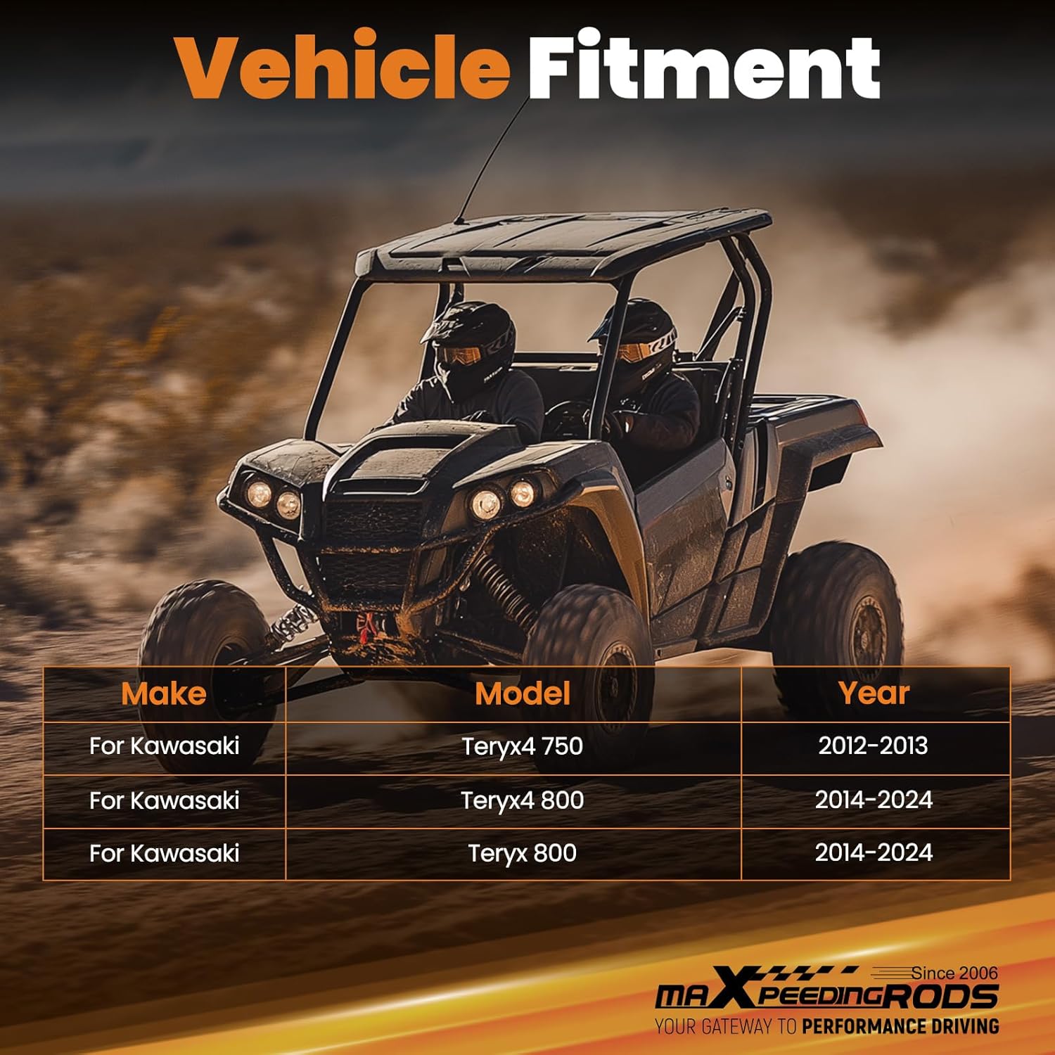 maXpeedingrods Winch Mount Kit for Kawasaki Teryx4 750 2012-2013, Winch Mounting Plate for Teryx4 800 / Teryx 800 2014-2024 Black Powder Coated