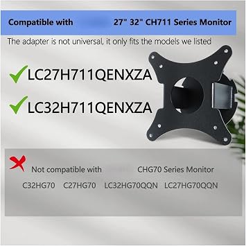 Wall Mount VESA Adapter Bracket For 27H711 C27H711 32H711 C32H711 C27H711QEN C32H711QEN C27H711QEE C32H711QEE Support