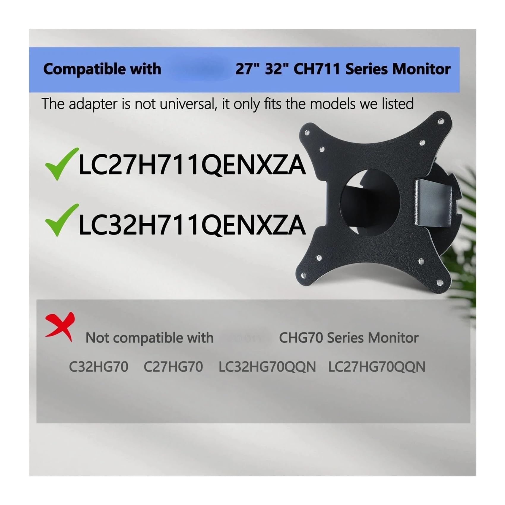 Soporte Adaptador VESA De Montaje En Pared For 27H711 C27H711 32H711 C32H711 C27H711QEN C32H711QEN C27H711QEE C32H711QEE Accesorios De Soporte De Pantalla(40 INCH)