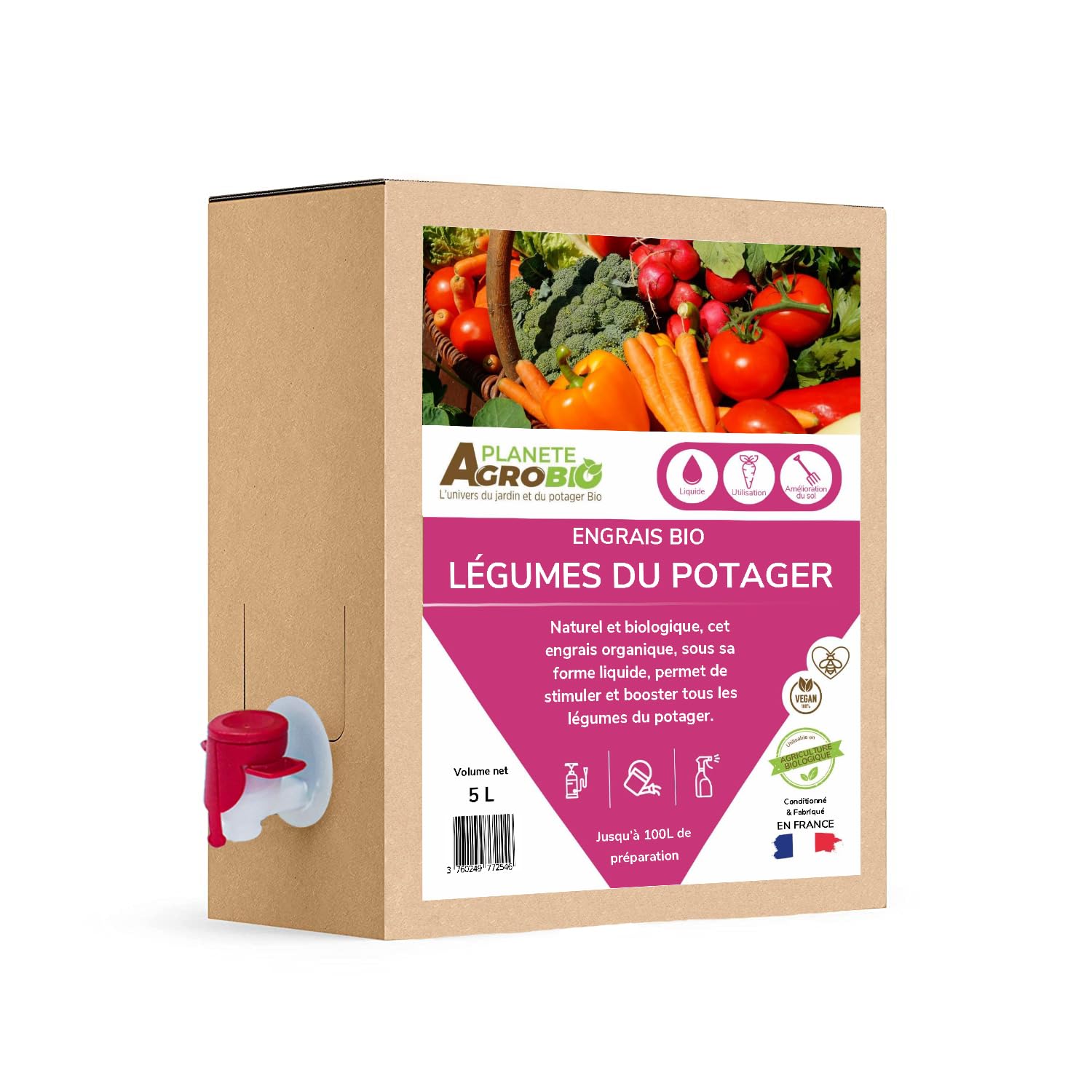 Engrais bio légumes du potager (5 Litres)