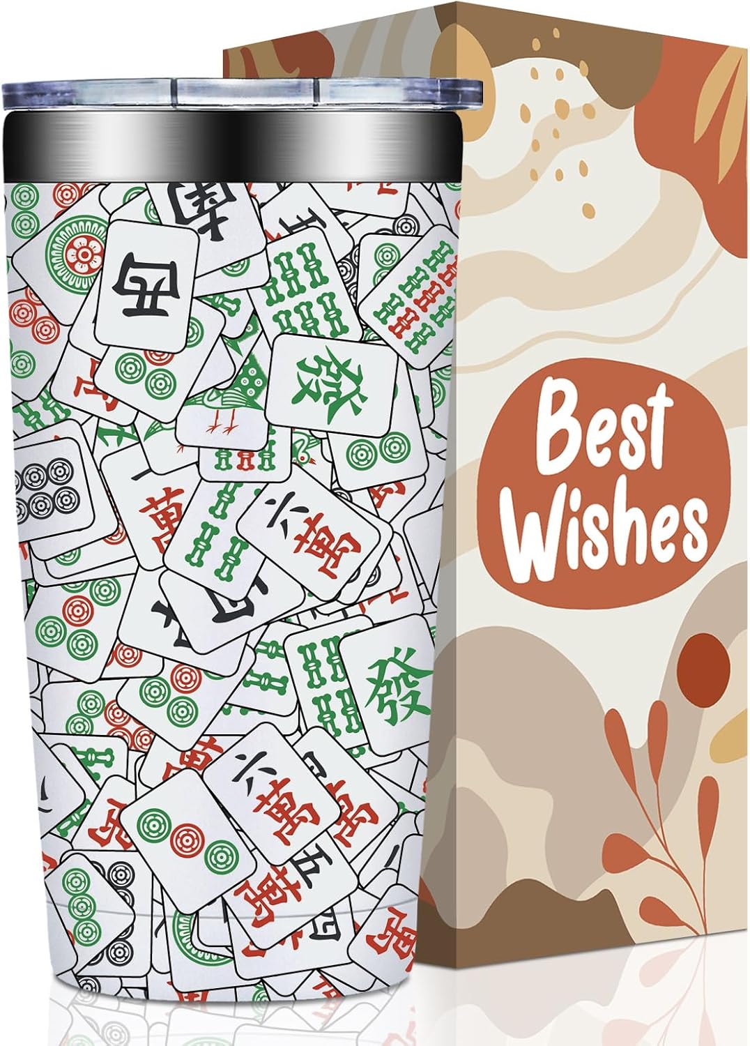 BIRGILT Mahjong Gifts for Women, Men - Mahjong Accessories and Gifts - Funny Mah Jong Themed Gift for Mah Jong Lovers, Players - 20oz Tumbler Cup
