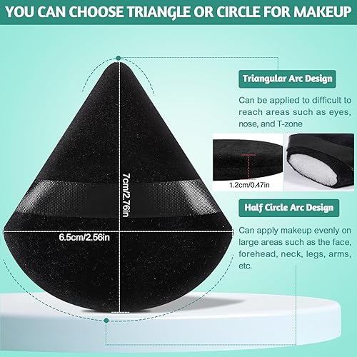 Miniatura 35 de 6 esponjas de maquillaje triangulares, esponja de maquillaje suave, para polvo facial, base cosmética, herramienta de maquillaje, relleno