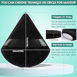 6 Pieces Triangle Powder Puff Soft Makeup Sponge Make Puff for Face Powder Cosmetic Foundation Sponge Makeup Tool