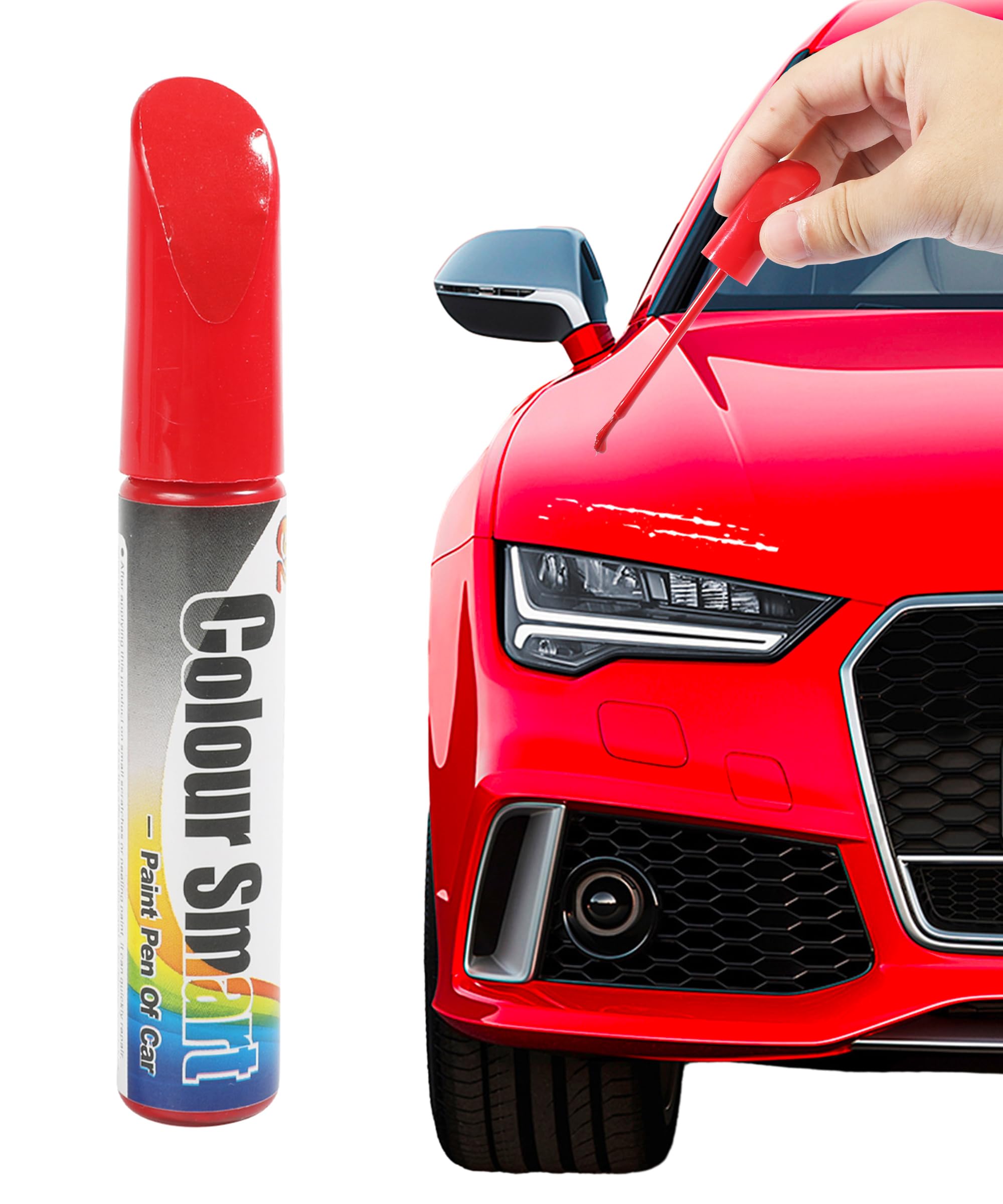 Penna Ritocco Vernice Auto per Rimuovi Graffi e Riparazione Scheggiature Rosso