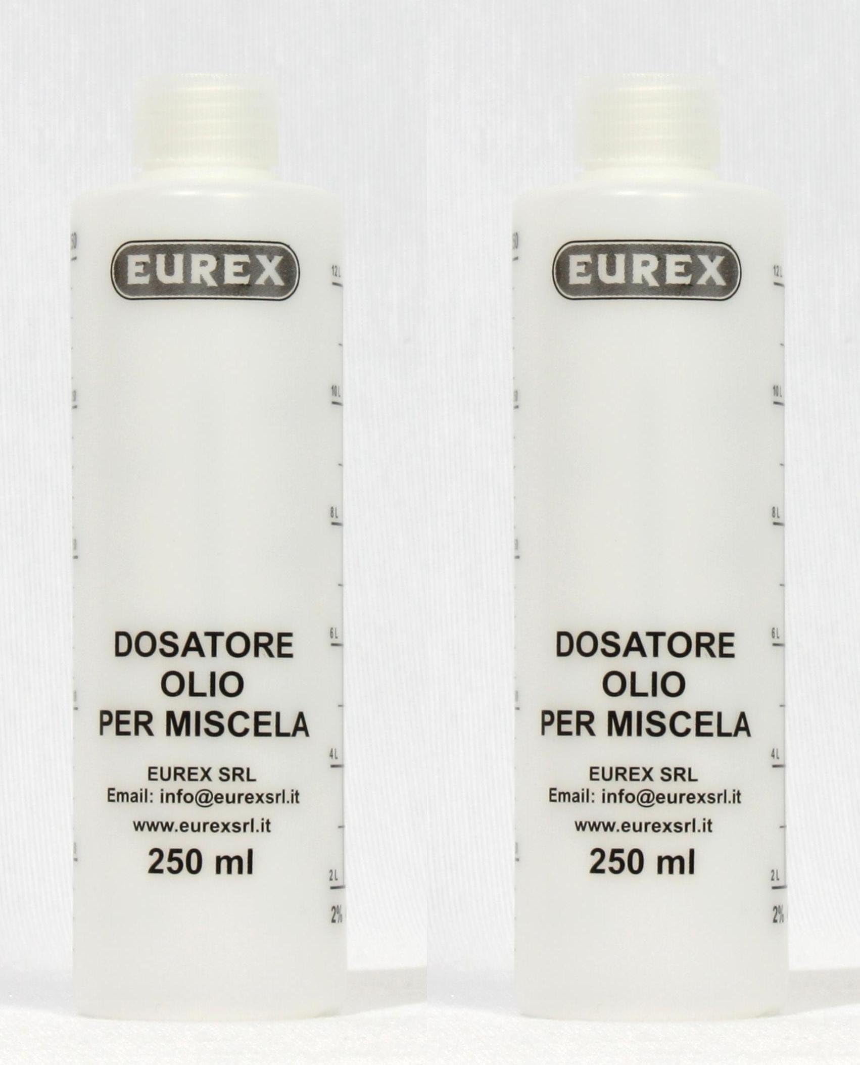 No. 2 Oil for mixture 250 ml with measuring cap, Scale and Percentages 2 – 4% 2.5 – 5% 3 – 6%