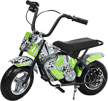 Electric Dirtbike, 24V Kids Electric Dirt Bike, 250W OffRoad Bike Motocross, Powerful Motorcycle for Kids, Rubber Tires, Twist Grip Throttle, Metal Suspension, Faux Leather Seat