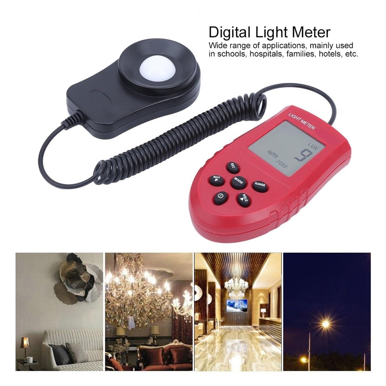 Fotómetro Portátil con Pantalla Digital De Alta Precisión Y Rango Automático Amplio Rango, Alta PrecisióN