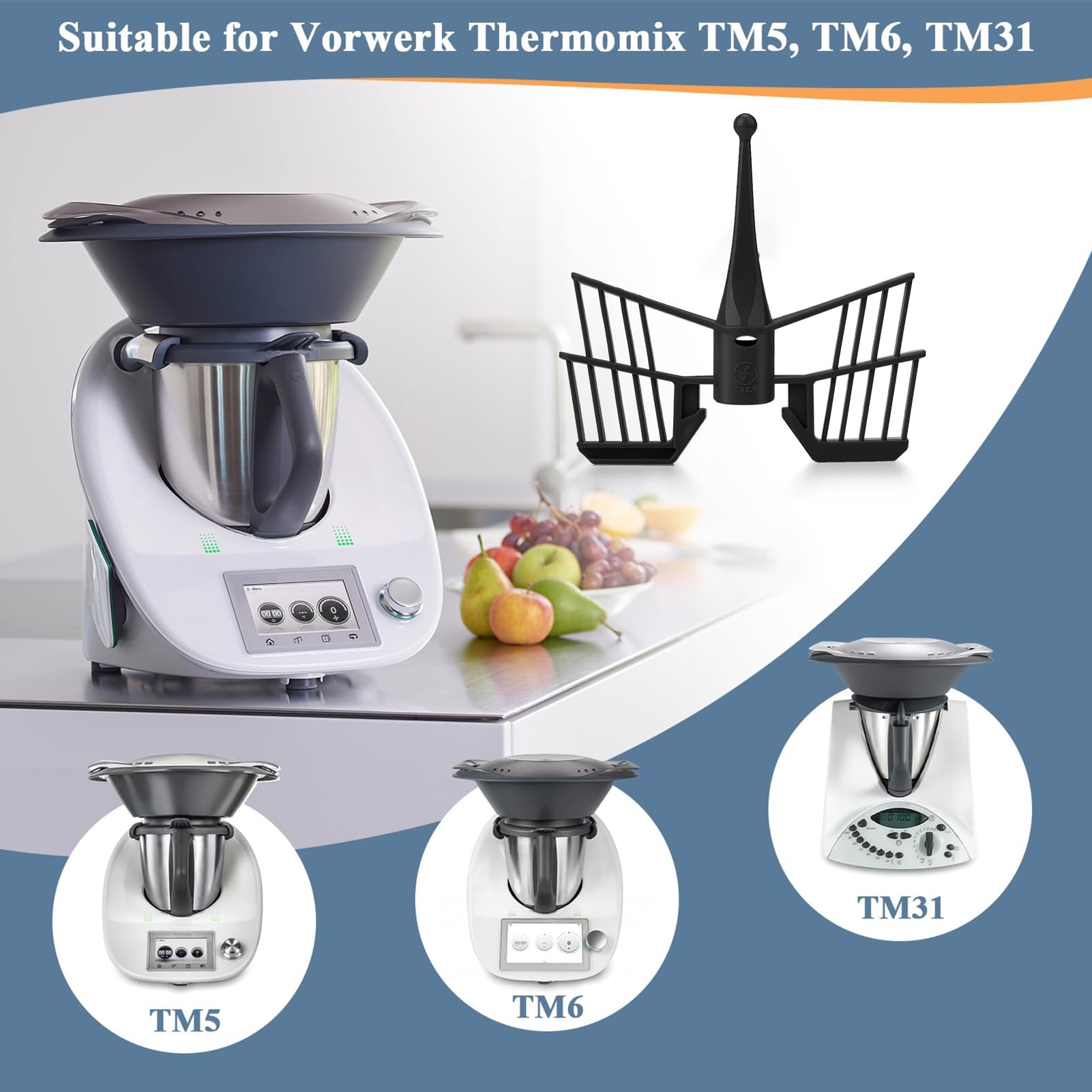 2x Schmetterling Rühraufsatz Für Thermomix TM5 TM6 TM31 - Ideal Für Cremige Desserts