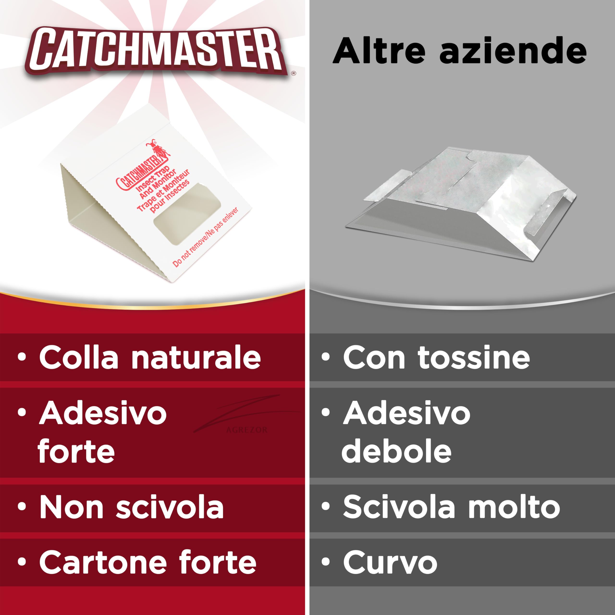 Catchmaster 100i - Trappole per Scarafaggi 30x | Senza Veleno | Disinfestazione con Esche Adesive Integrate | Efficace Contro Blatte Germaniche, Grilli e Ragni