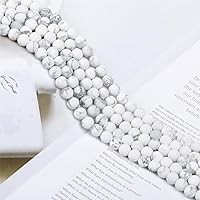 Vista 150 de 200 cuentas redondas y sueltas de cristal de cuarzo gris natural de 0.32 pulgadas (8 mm) para joyería y manualidades