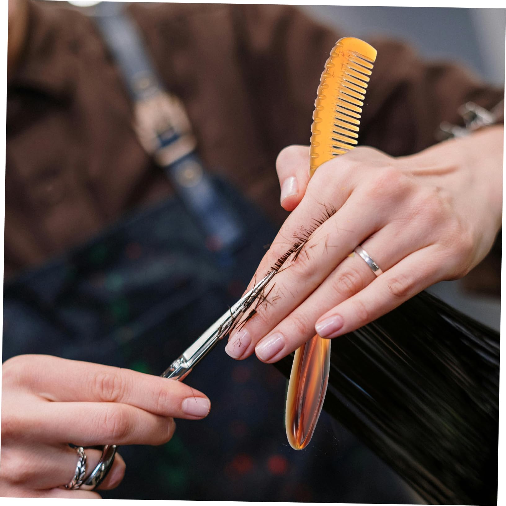 5pièces Peigne Démêlant Corne De Pour Peigne à Dents Fines Portable Anti- Et Pour Maison