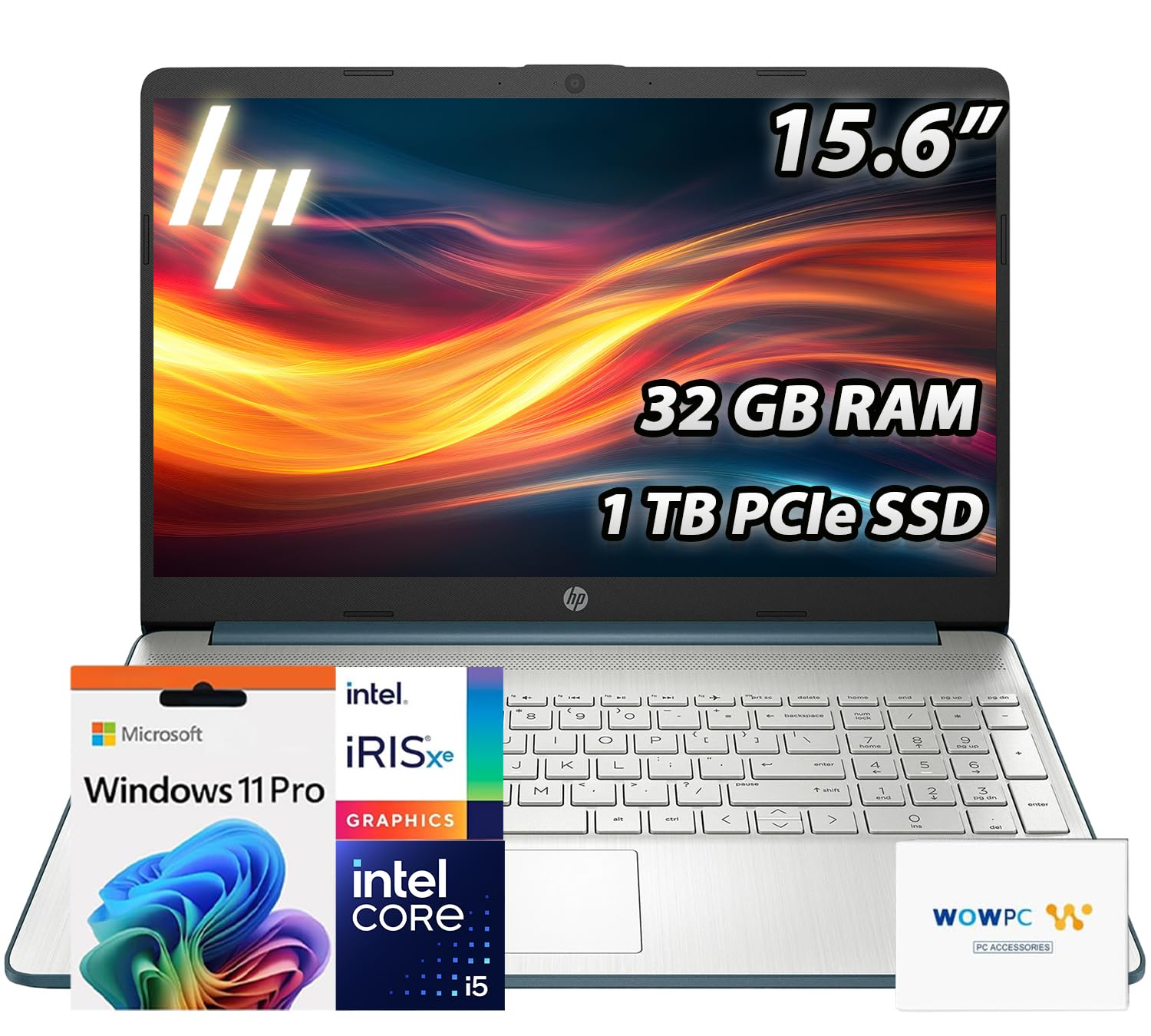 HP Pavilion 15.6" FHD Laptop | 32GB RAM • 1TB PCIe SSD | Intel Core i5-1235U (10 Core) Processor | Copilot & AI Ready | Wi-Fi 6 | Bluetooth | HDMI |