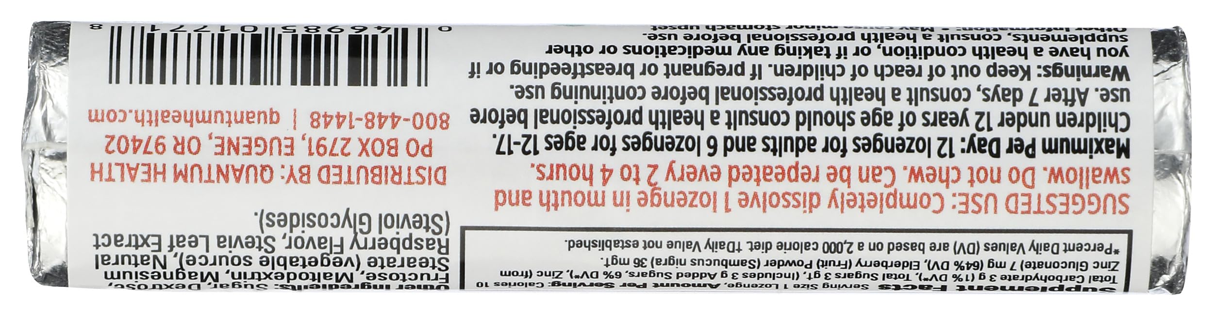 Quantum Health TheraZinc Zinc Lozenges|Elderberry Raspberry|Immune Support Formulated with Zinc Gluconate|Fast Relief|No Aftertaste|14 Count thumbnail 2
