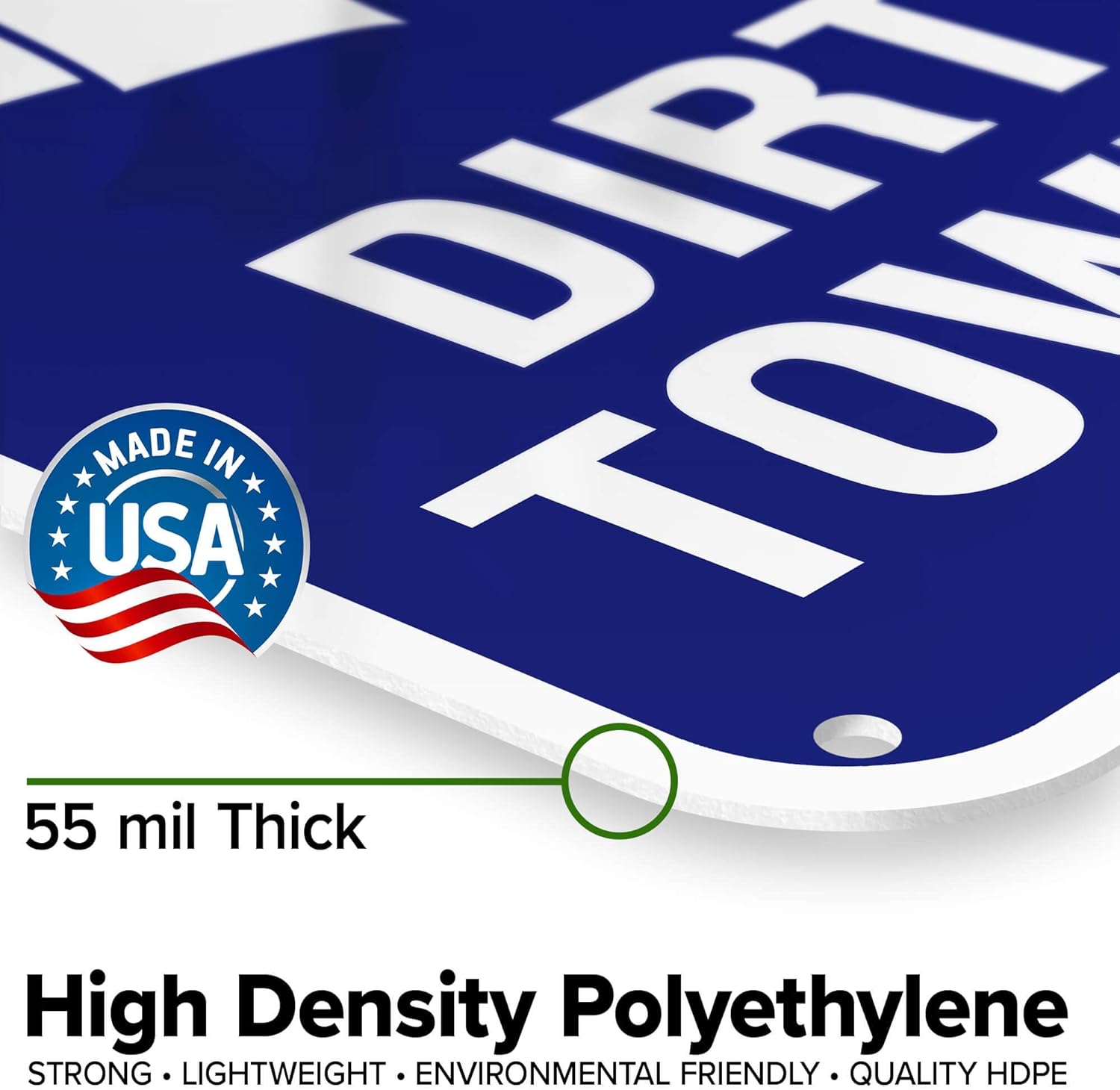 Dirty Towels Sign, 12"x18" Polyethylene, Indoor/Outdoor Use, USA MADE By My Sign Center