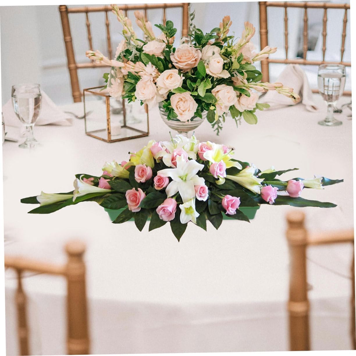 UPKOCH 12Pcs Rectangular Plastic Flower Frog Base for Floral Arrangements Durable Centerpiece Bowl for Weddings Parties and Event Decorations