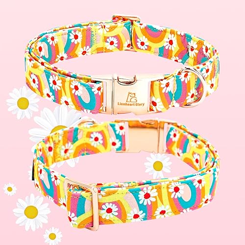 Miniatura 100 de Lionheart glory Collar de perro con bandera estadounidense, collar de flores para perro del 4 de julio, resistente y ajustable, collar patriótico
