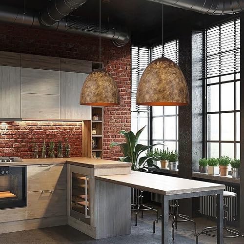 Wabi Sabi Steel Pendant Light Restaurant Lamp with E27/26 Base Hanging [4]