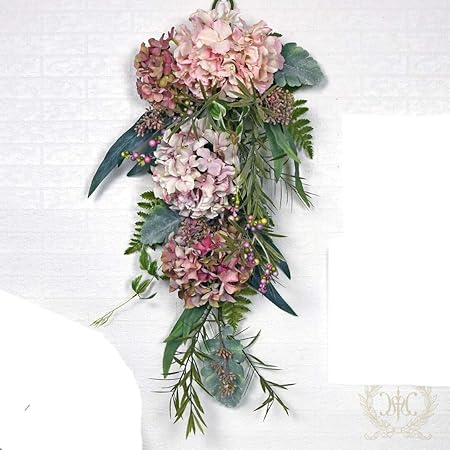 Amazon Co Jp アジサイ フラワースワッグ ピンク リース 春 アーティフィシャフラワー 造花 おもちゃ