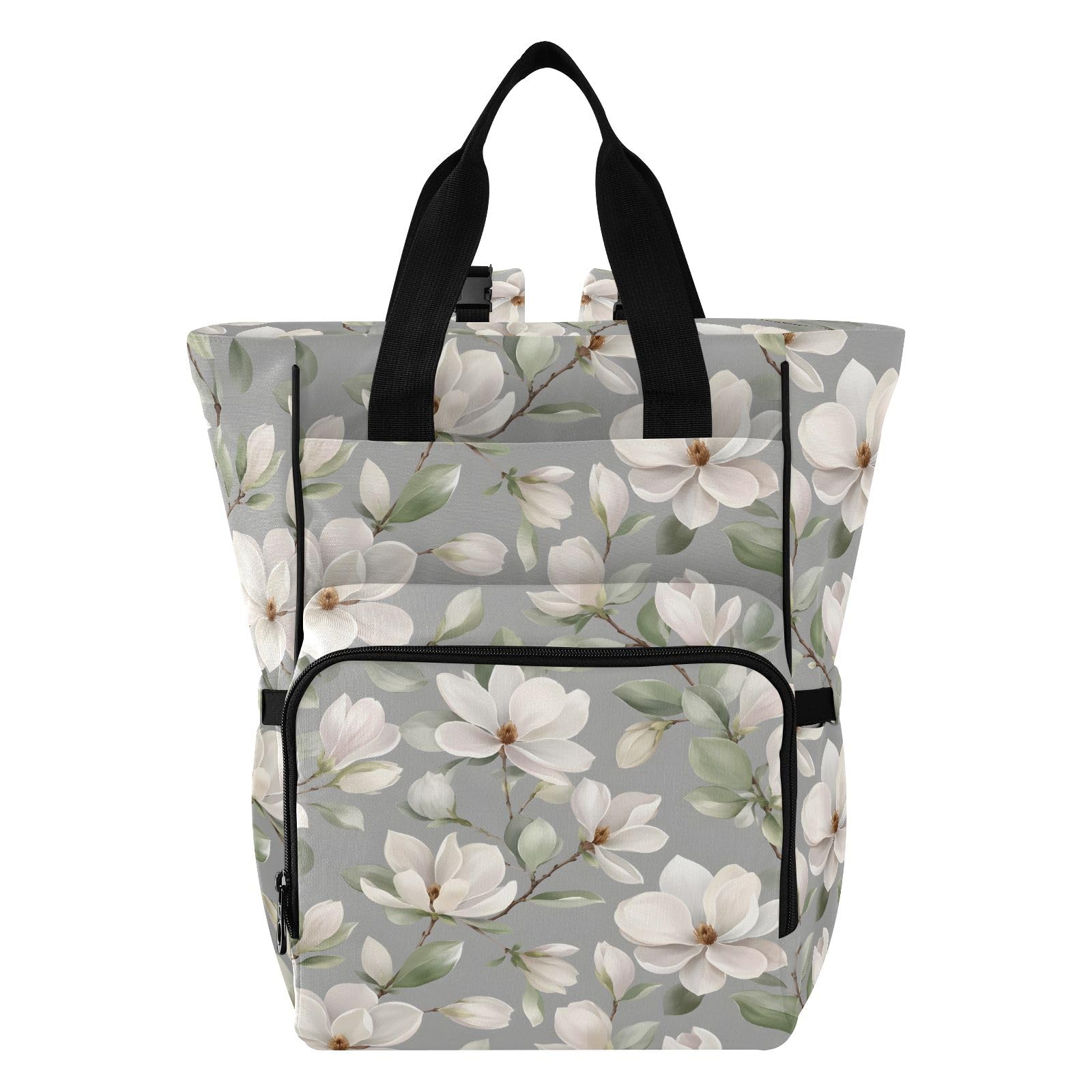 Mnsruu Bellissimo modello Gardenia borsa per pannolini per bambini, zaino grande borsa impermeabile da viaggio borse per pannolini per mamme e papà