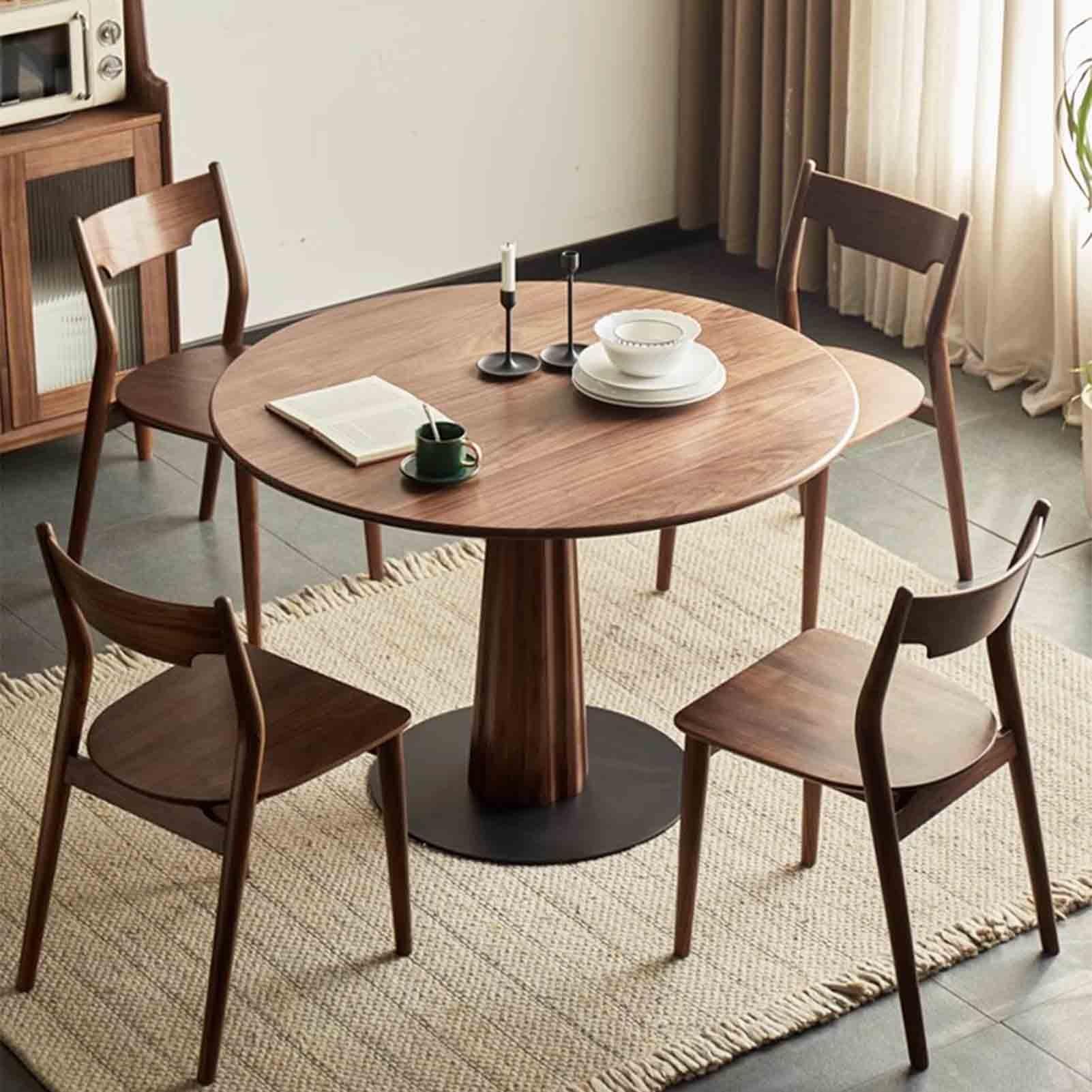 Tavolo rotondo semplice in legno massiccio Tavolo da pranzo per balcone Tavolo da ristorante per bar Tavolo rotondo semplice Tavolo rotondo ampio Tavolo rotondo creativo multifunzionale (Color : Brow