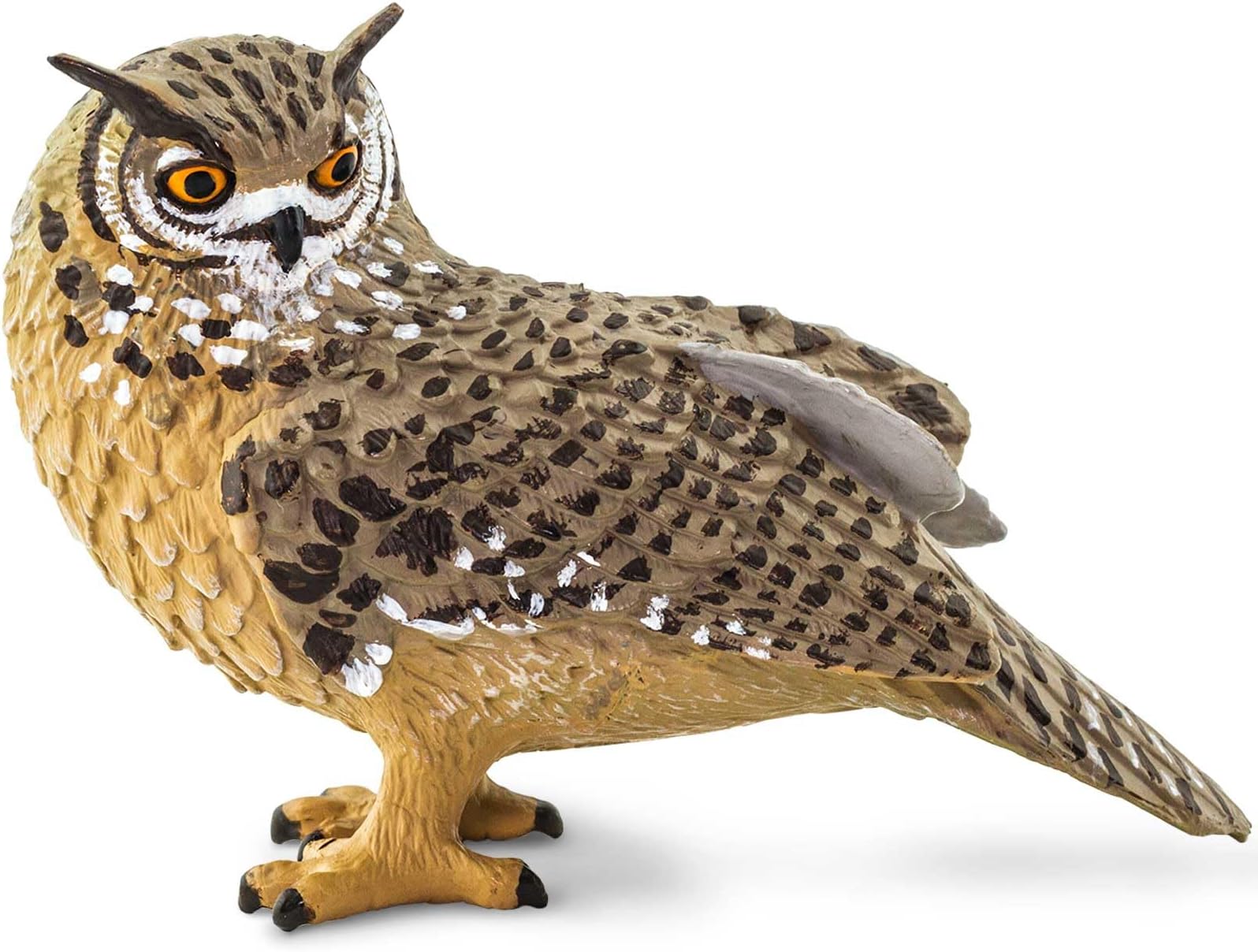 Safari Ltd. Eagle Owl Figurine - Detailed 3" Plastic Model Figure - Fun Educational Bird Play Toy for Boys, Girls & Kids Ages 3+