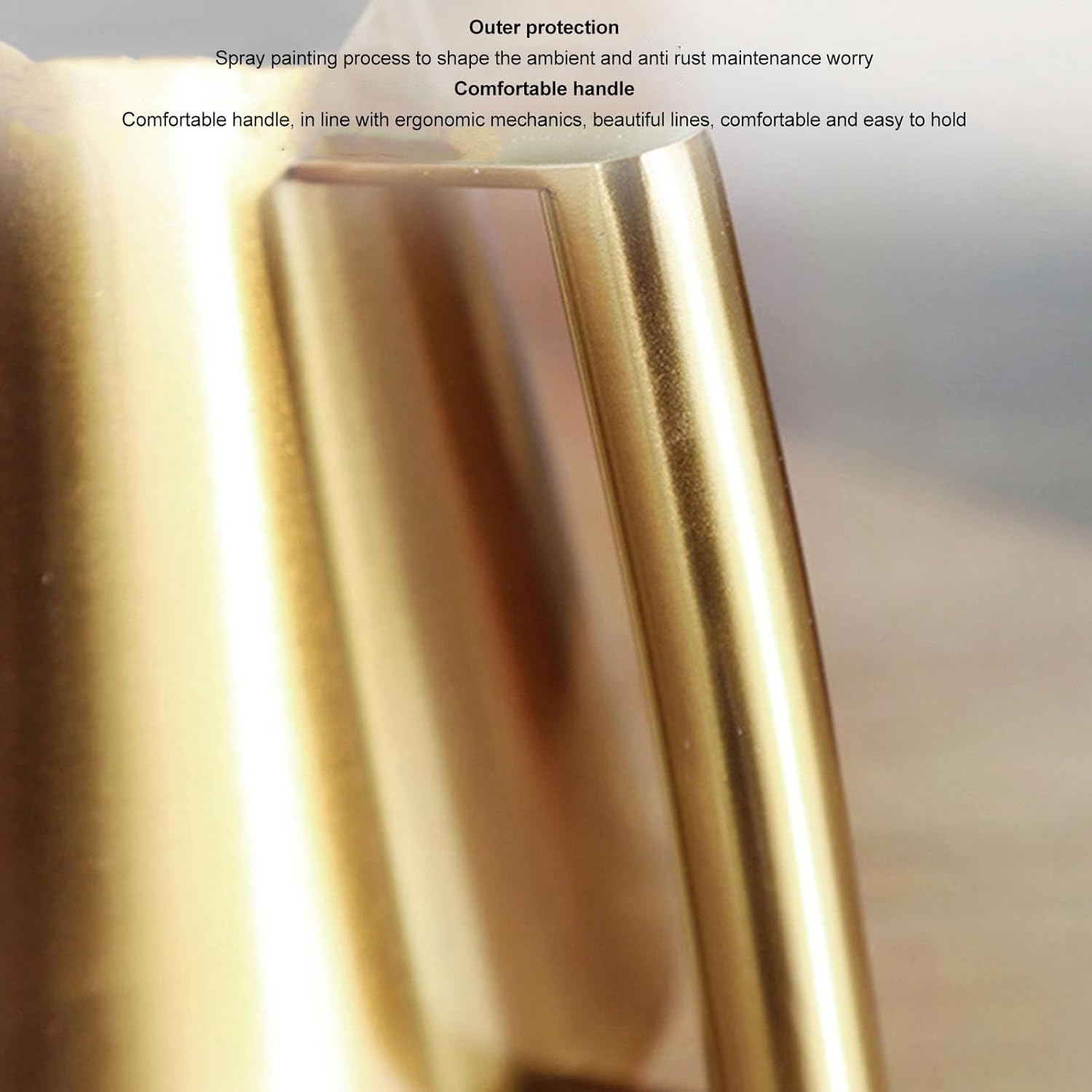 Stainless Steel Watering Can Vintage Nordic Style Long Spout Water Can for Succulent Bonsai Garden Flower 1.5L Capacity Gold