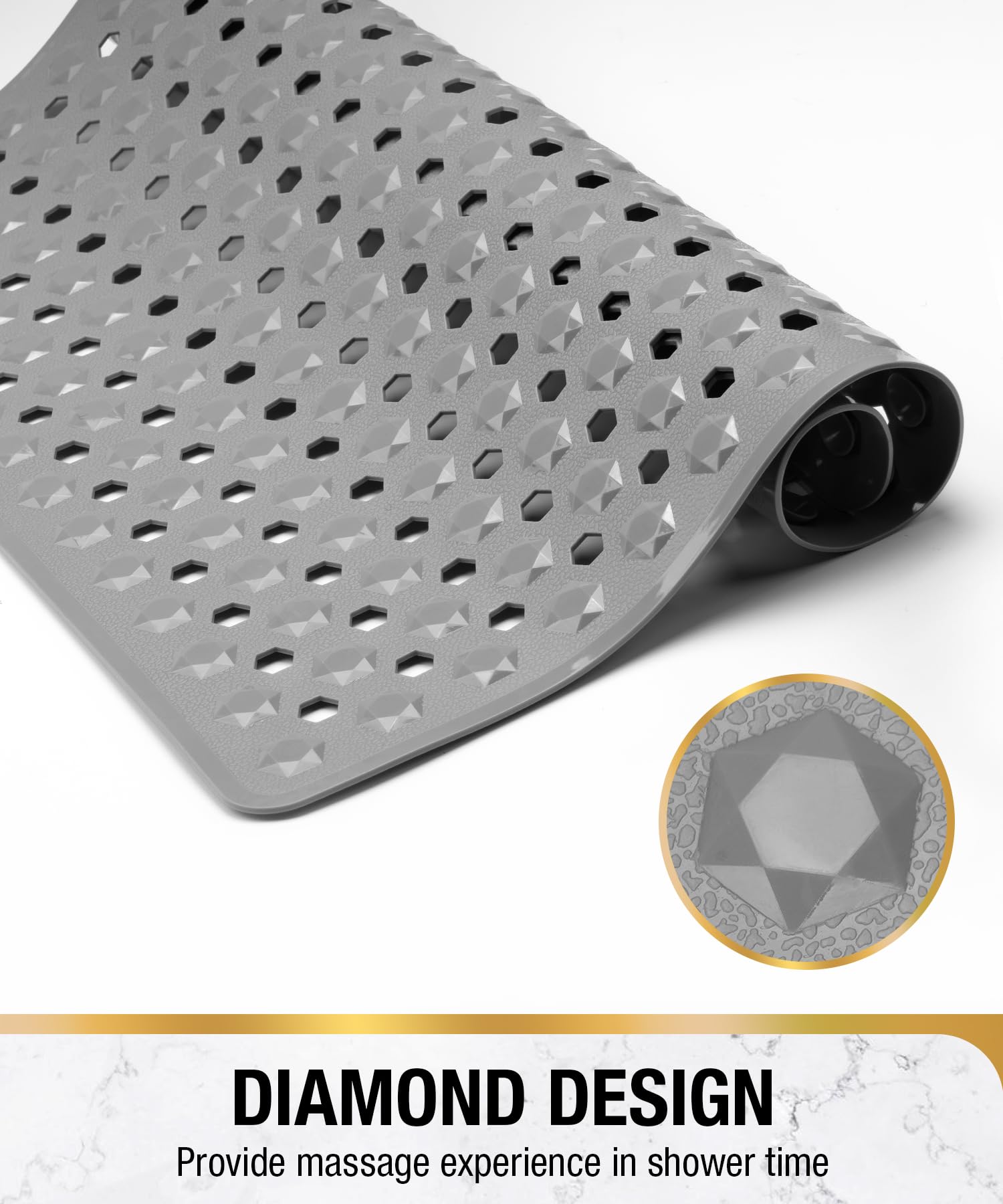 HITSLAM Non Slip Shower Mat Anti Mould - Image 4