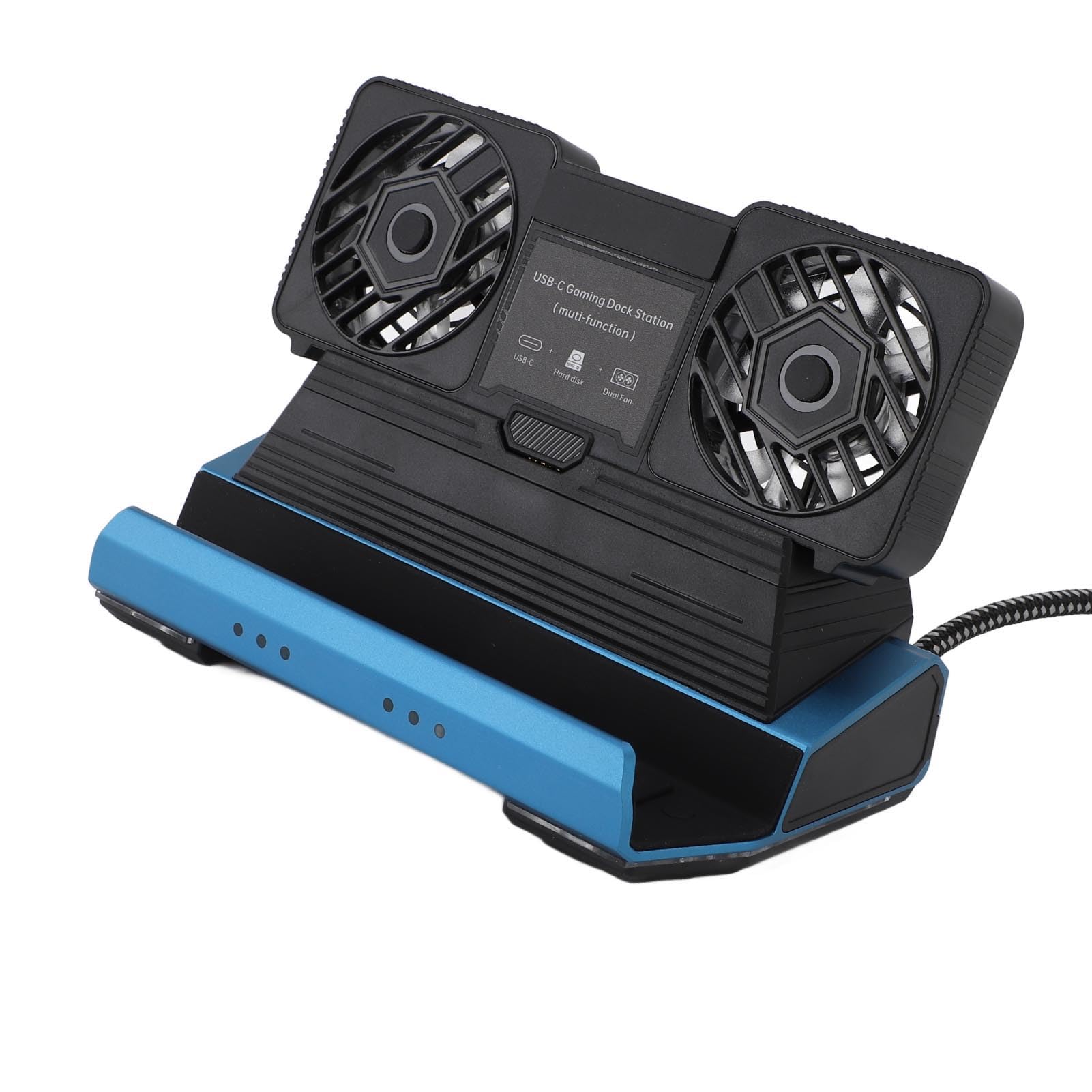 Docking Station 10 in 1, 4K 60Hz Gigabit Ethernet 4 USB 3.0 PD100W M.2 NVMe Slot, Dock Station con Doppia Ventola di Raffreddamento Rimovibile per Steam Deck OLED