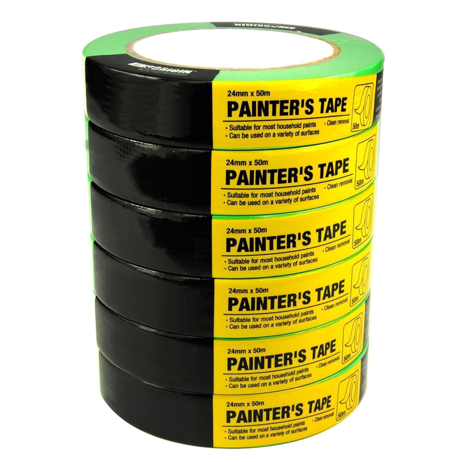 6 Rolls Multi use Painters Masking Tape,Multi use,Office Tape,School Tape,Painters Tape,Paint Roller,Masking Tape,Paint Masking Tape,0.94-Inch by 54.6 Yards, 50002A