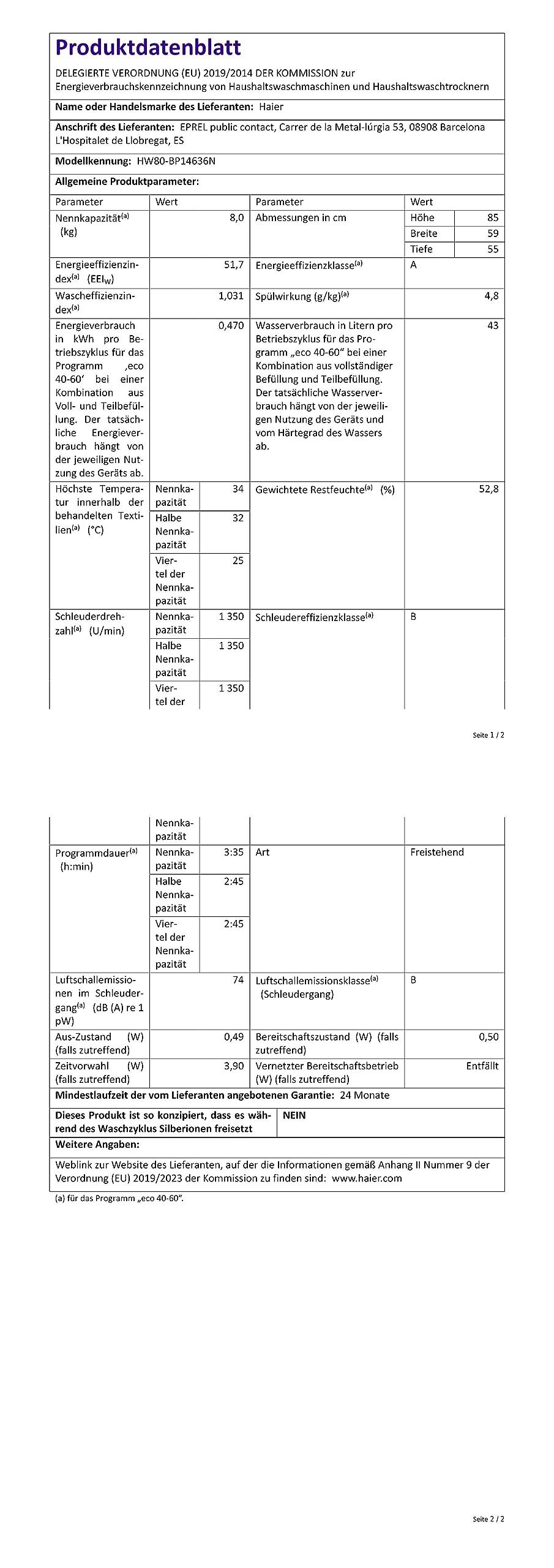 Midea MERB276FGE02 Kühl-/Gefrierkombination/180 cm Höhe/NoFrost ...
