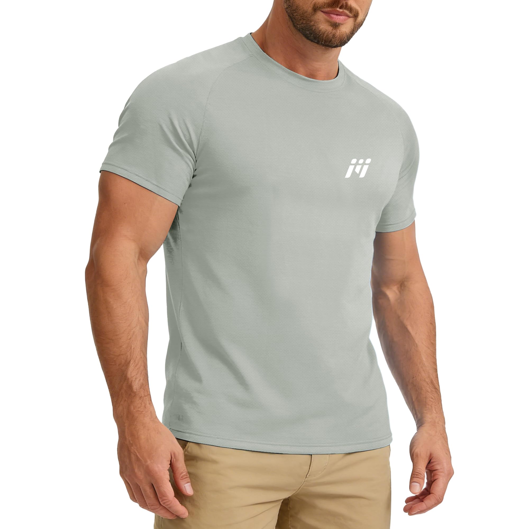 MEETWEE Herren Rash Guard UPF 50+ Rash Vest Männer Kurzarm UV Schutz T-Shirt Tops Schnelltrocknend für UV-Schwimmen Surfen Wassersport