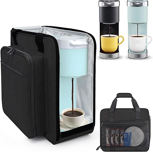 Bolsa de viaje portátil para cafetera de transporte Keurig K-MiniK-Mini PlusK-Express, bolsa de viaje para máquina de café de una sola porción con