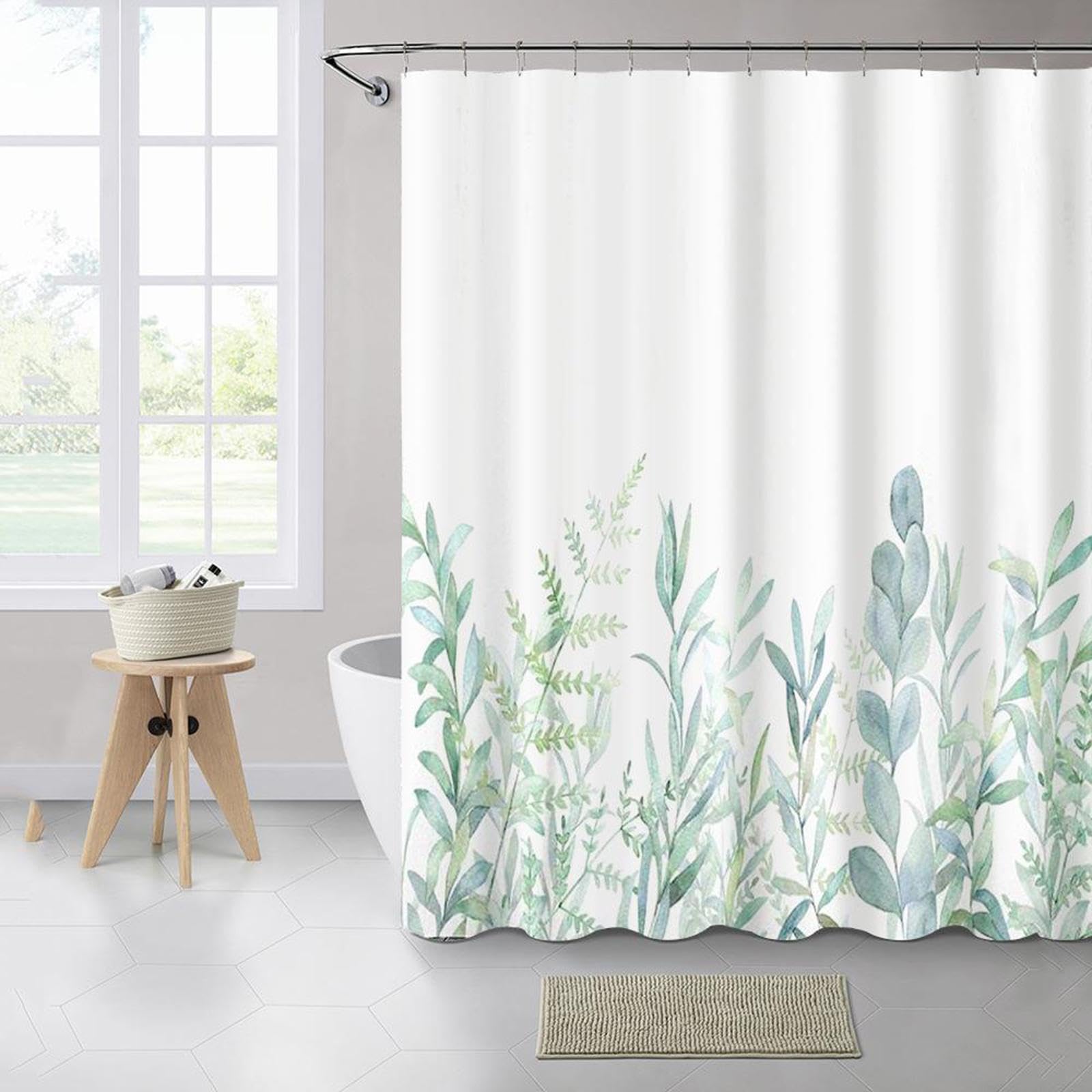 wasserdichte Duschvorhänge für Badezimmer, Badewannenvorhänge, Polyester, Badewannenabtrennung, Heim-, Hotel-, Gästehaus-Dekoration mit Haken 240x160cm/94x63in(WxH)