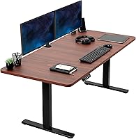Vista 144 de VIVO DESK-KIT-1B7N-36 - Escritorio eléctrico de pie rústico de 71 x 36 pulgadas, ajuste de altura de memoria, serie 1B, marco negro con parte