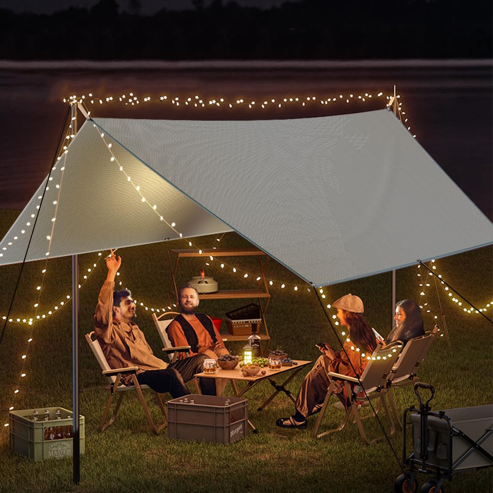 decathlon sonnensegel zelt Flintronic Tarp Wasserdicht 3x3m, Ultraleicht Zeltplanen, UV Schutz Camping Zelt, mit 8 Heringe und 8 Seilen Sonnenschutz, für Camping, Wandern, Hängematte Outdoor (Elfenbeinweiß) Sport & Freizeit Schweiz Size:38T Deutsch-Tschechisches Elbauencamp