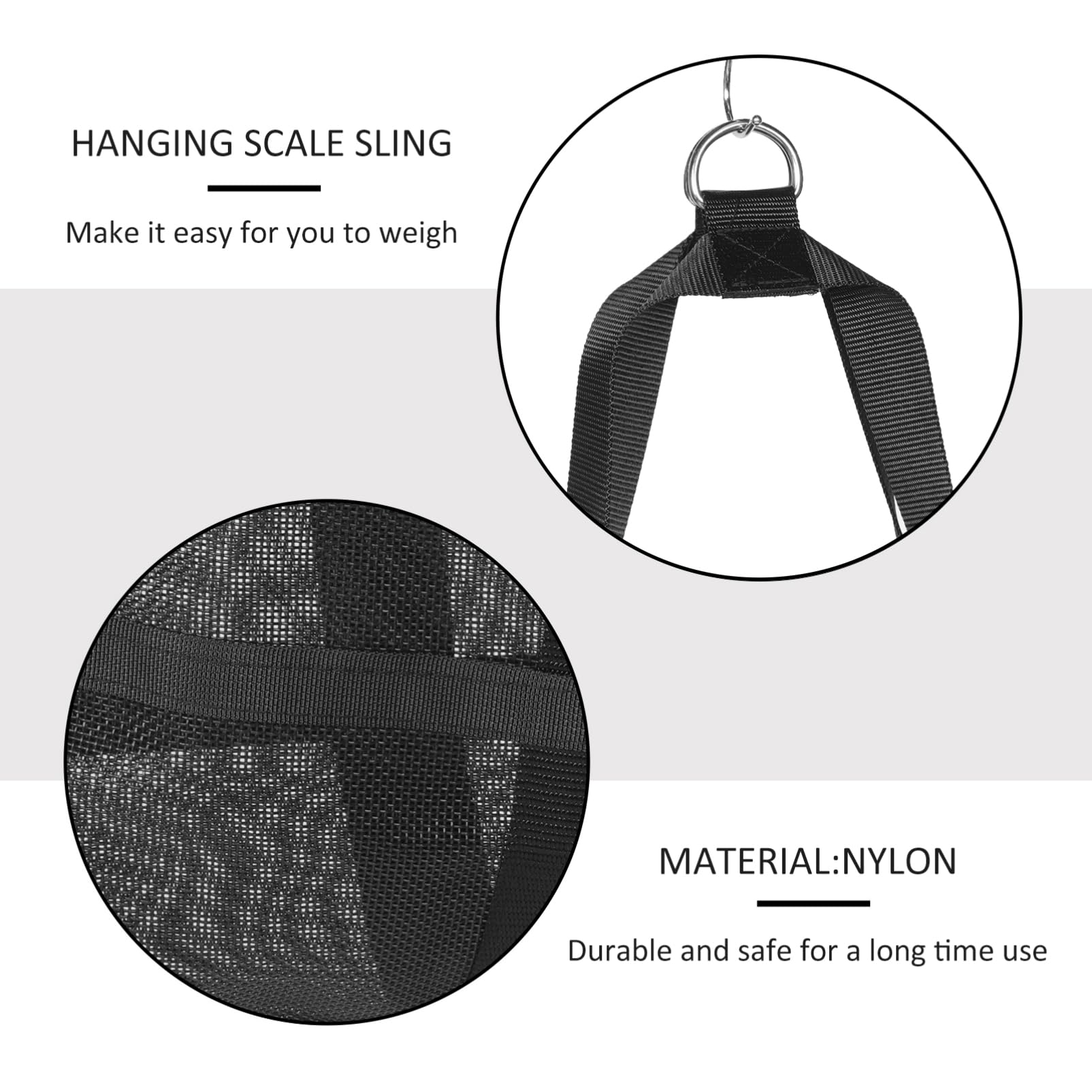 TOYANDONA Wiegehängematte Kälberwiegenetz Viehschlinge Nylon 60x40cm Haustier Wiegeschlinge Für Genaues Wiegen Bei Kleintieren Und Nutztieren