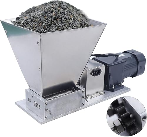 Miniatura 3 de Molino de grano de rodillo triturador de malta de acero inoxidable de 44.1 lbs/H para cereales, frijoles, especias, molino de grano eléctrico de 75