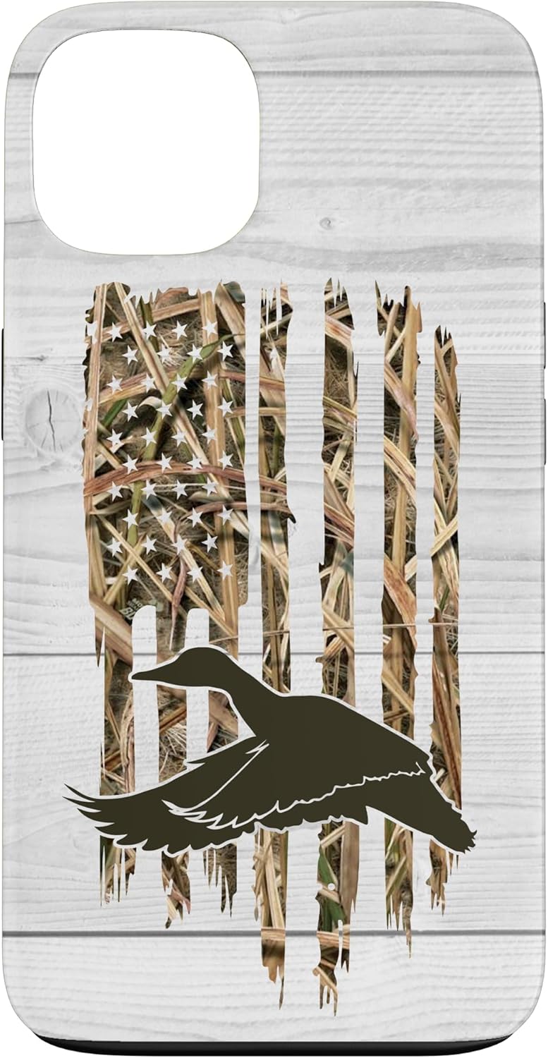 Camo Duck Hunter - Camouflage American USA Flag Duck Hunting Case for iPhone 12 Pro Max