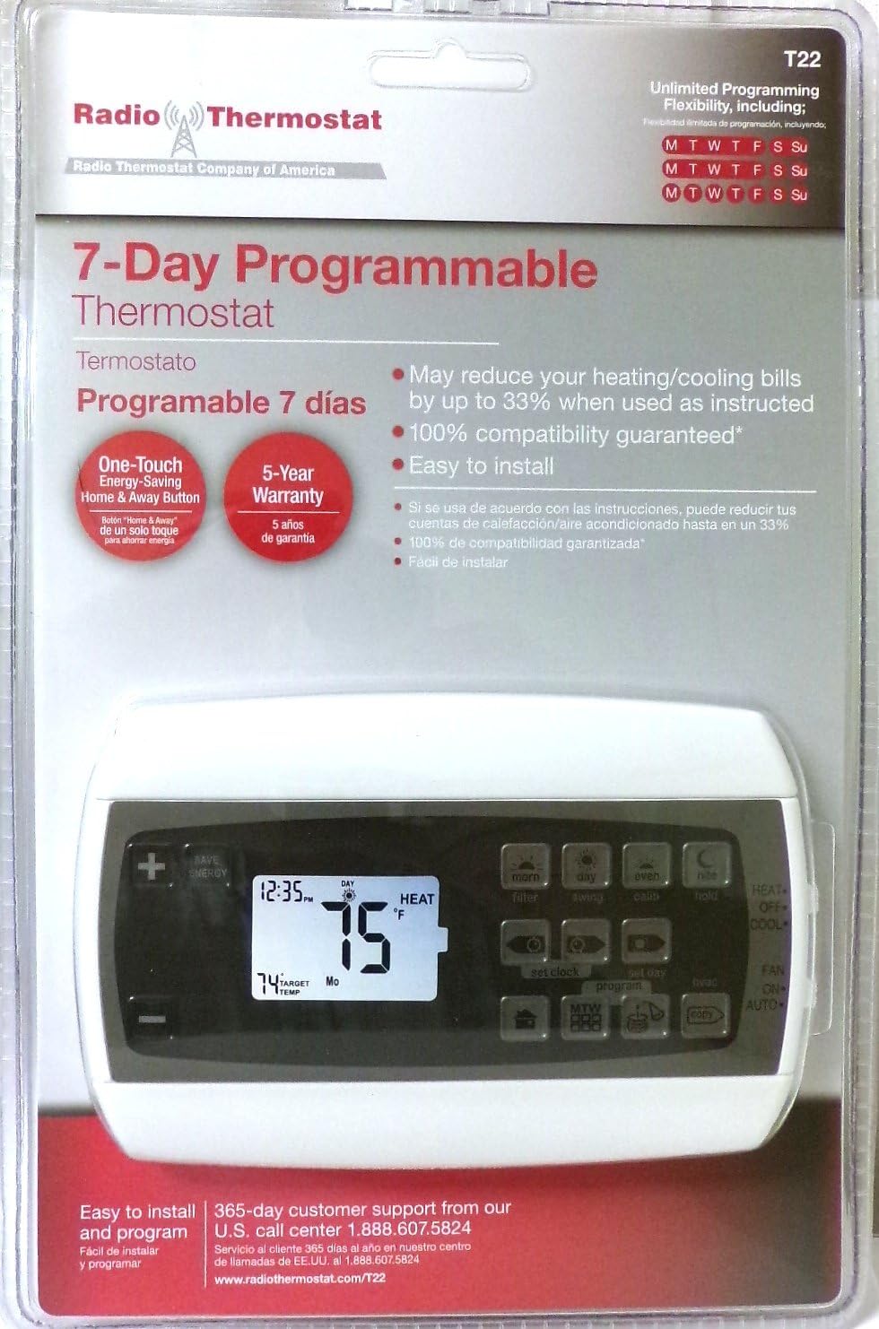 2gig Radio Thermostat 7-day Programmable Thermostat