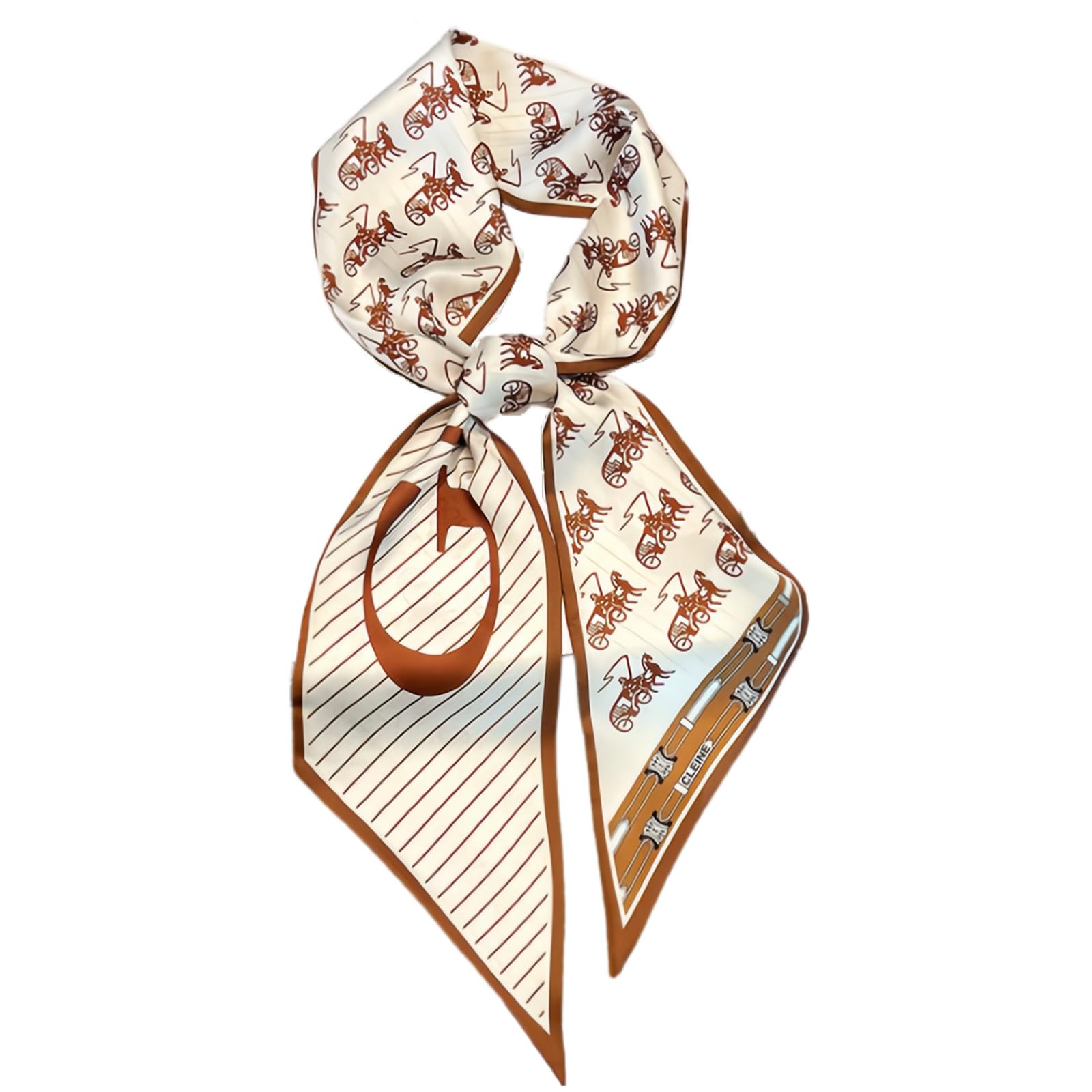 Head Hair Scarf for Women,Silky Long Headscarf Purse Bag Scarfs for Handbag Fashion Satin Neck Scarves Accessories
