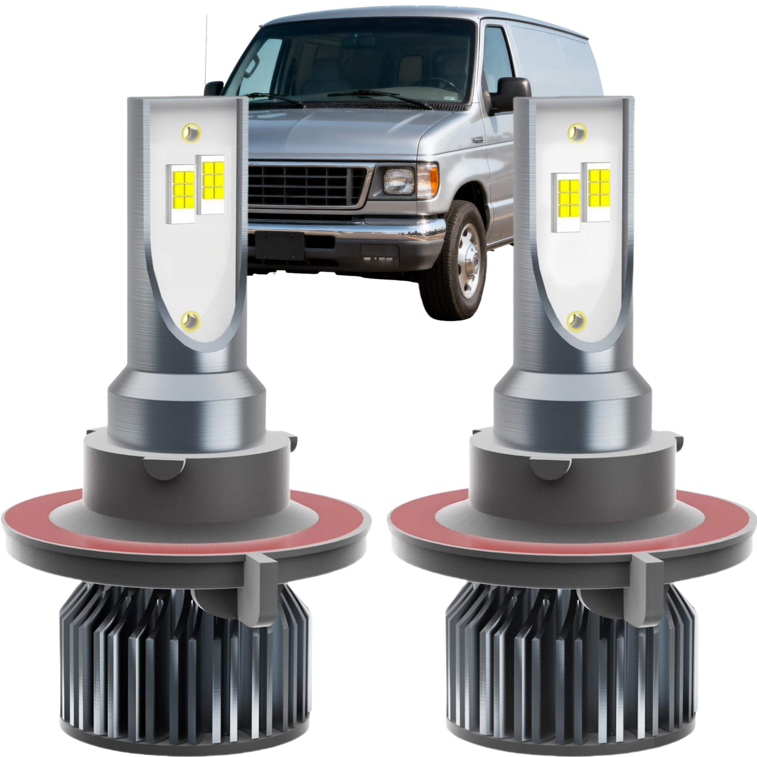 E150-E350 Dedicated Accessory,Fit for 1990-2000 2001 2002 2003 2004 2005 2006 2007 E150-E350,9007 Dedicated H L,Plug and Play,No Errors,Pack of 2