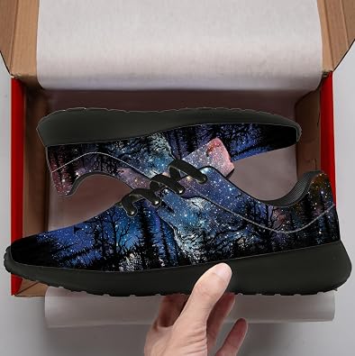 Wolf Shoes for Men Women Running Shoes Walking Sneakers Black Tennis Shoes Gifts for Women Men