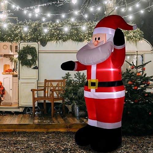 Miniatura 2 de 8FT Tall Christmas Santa Inflatables Outdoor Christmas Decorations, Inflatable Santa Claus with Built-in LED Lights Blow Ups Yard Decoration Décor