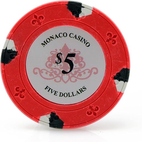 Miniatura 4 de Versa Games Monaco Casino Fichas de póquer de arcilla en 0.48oz, paquete de 50 (elige color)