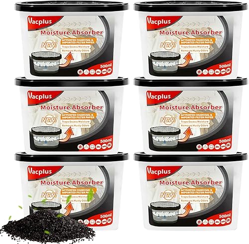 Vacplus Absorbentes de humedad, deshumidificadores fragantes para armario, 10.5 onzas, cajas absorbentes de humedad que recogen humedad extra en